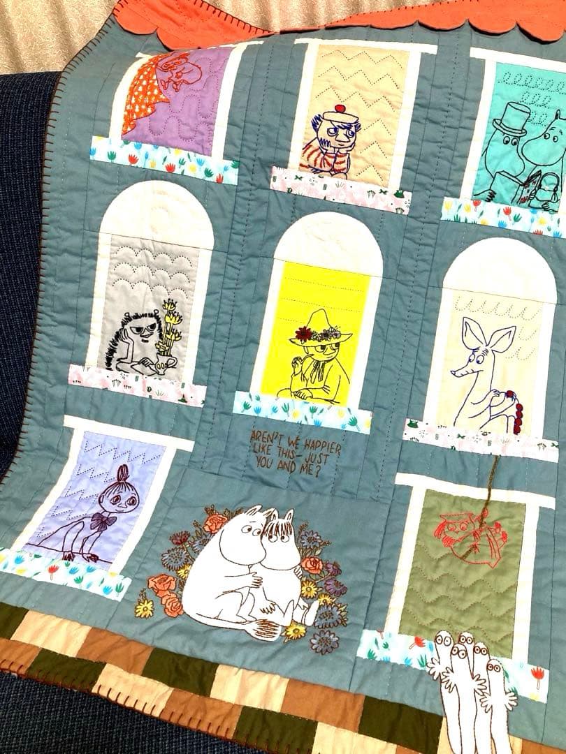 たのしいムーミンキルト　ブランケット　完成品
