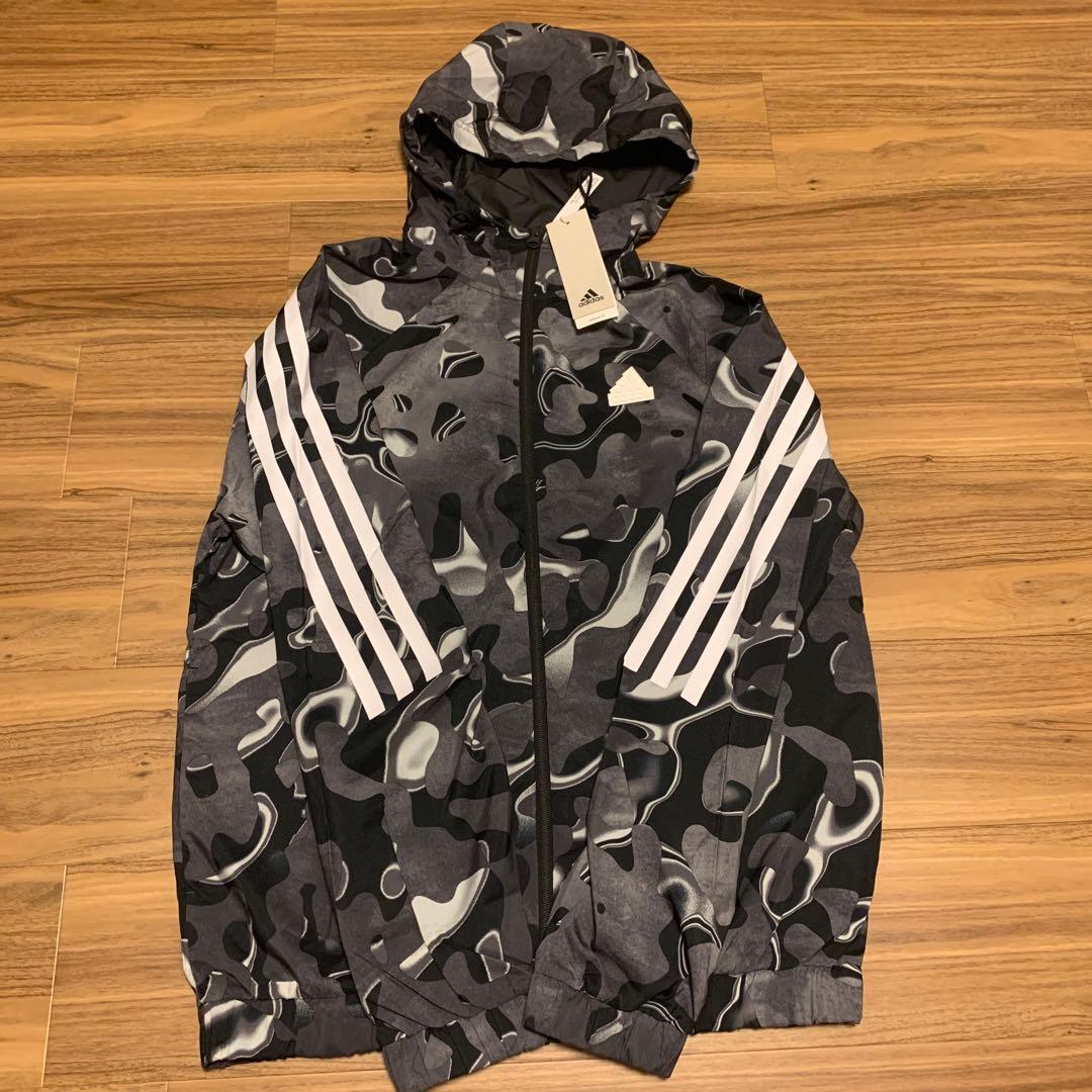 アディダス　サイズL 上下セット　ウインドブレーカー　マーブル柄