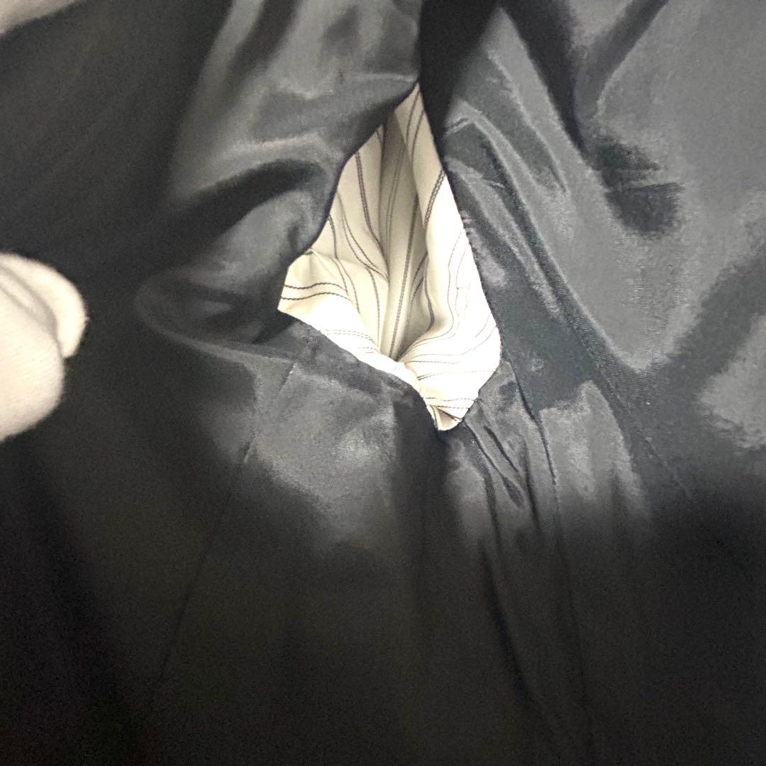 theory カシミヤ　ダークグレー ストライプ パンツスーツ サイズ0