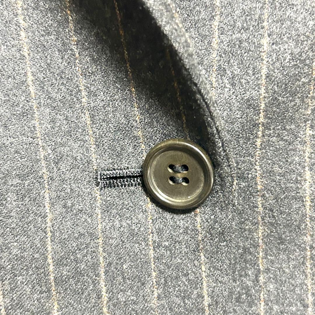 theory カシミヤ　ダークグレー ストライプ パンツスーツ サイズ0