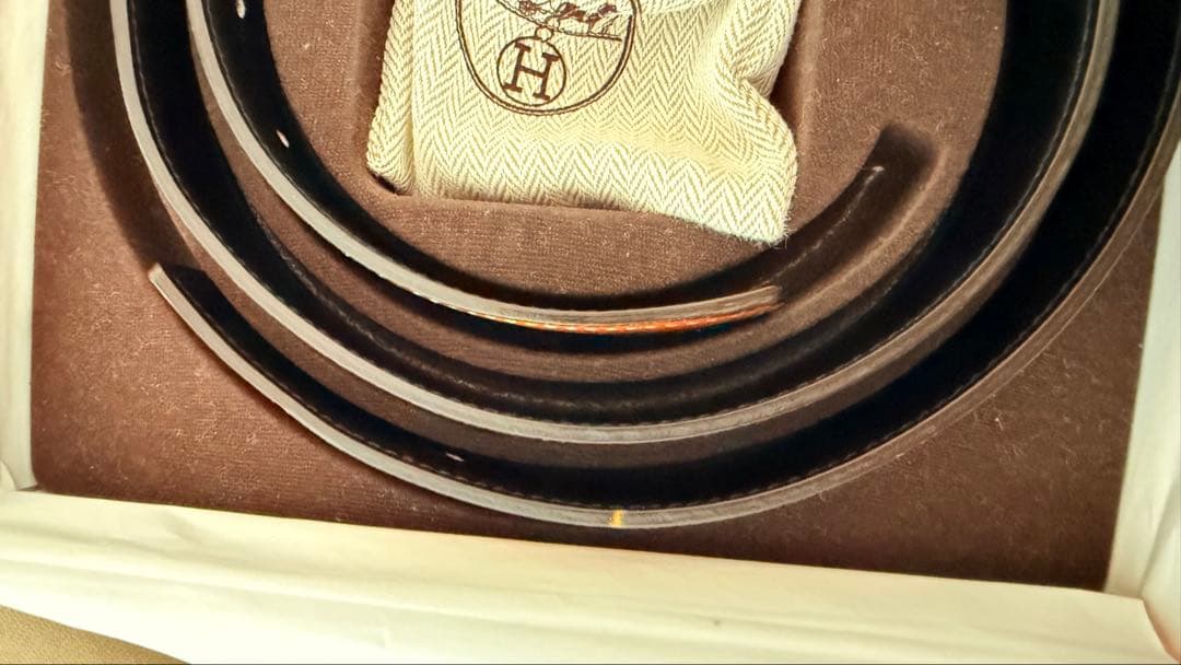 Hermesエルメス リバーシブルベルト ブラウン ブラック ゴールド