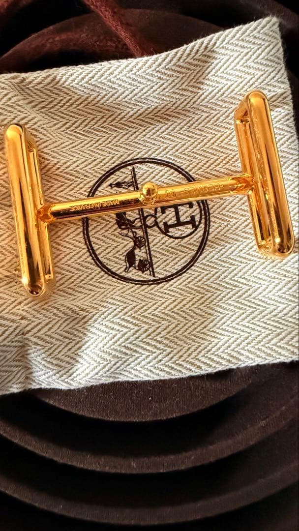 Hermesエルメス リバーシブルベルト ブラウン ブラック ゴールド