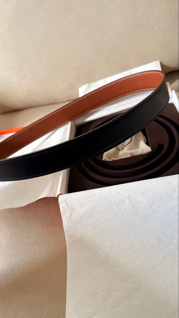 Hermesエルメス リバーシブルベルト ブラウン ブラック ゴールド