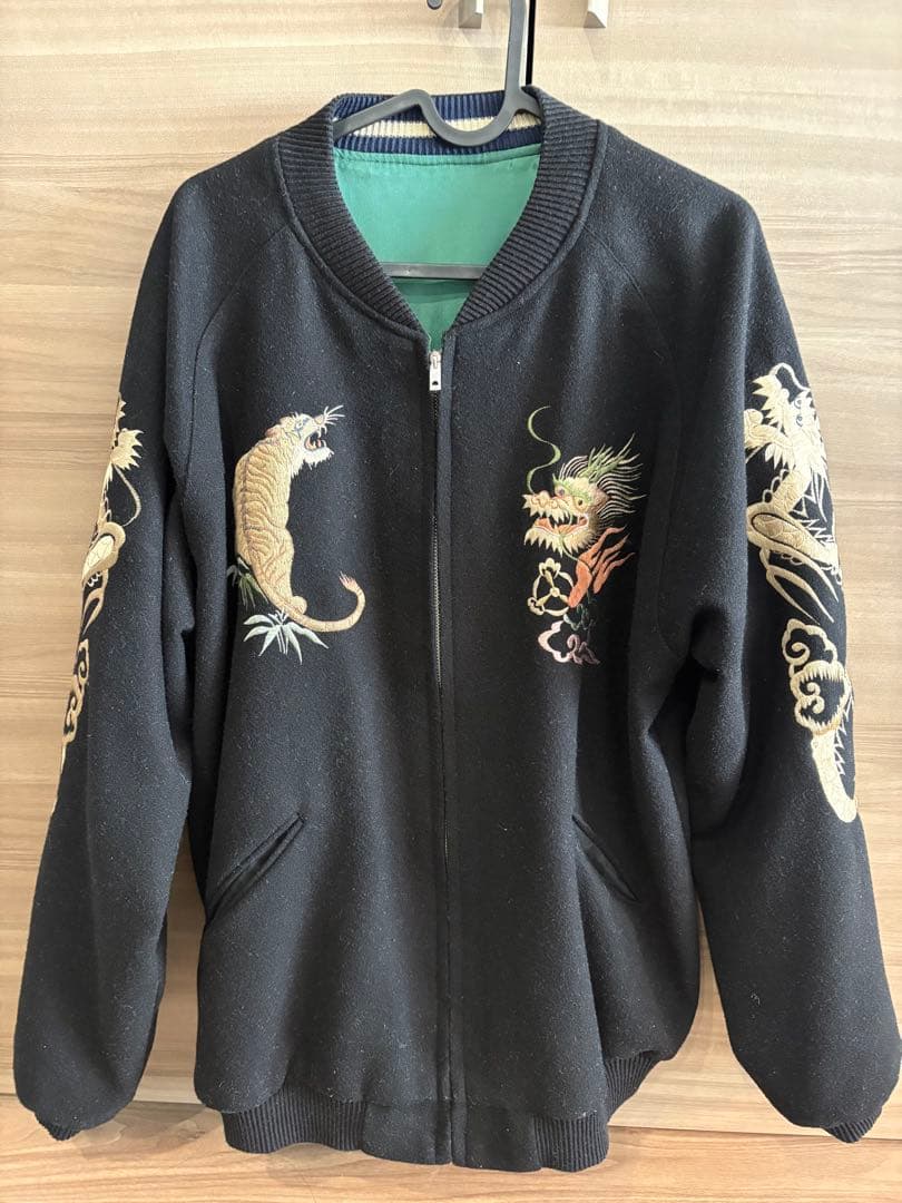 【美品】\"WOOL SOUVENIR JACKET, The gold”