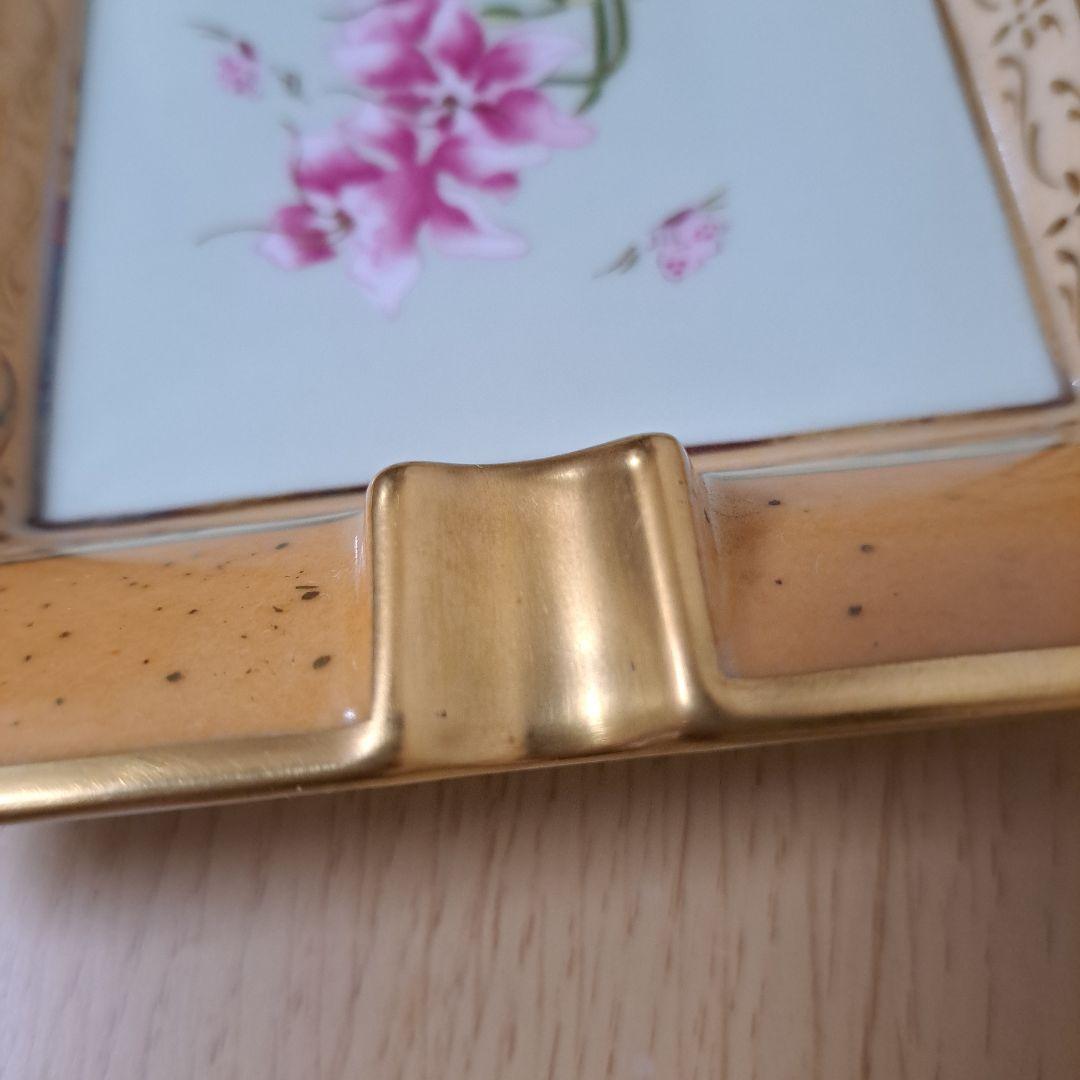 エルメス　アッシュトレイ　ピンクのお花