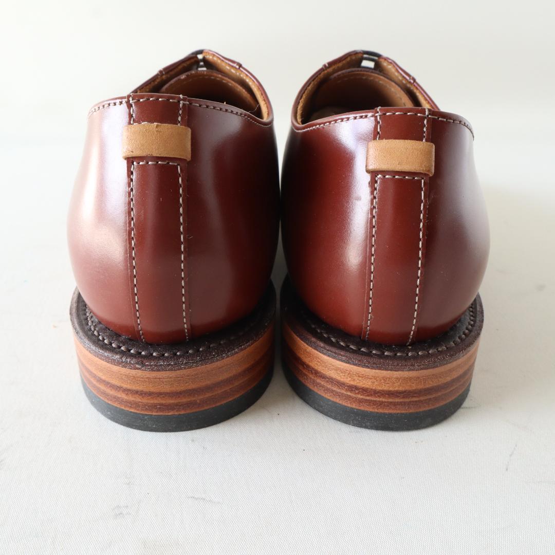 未使用リーガル　24.5cm外羽根プレーントゥマニッシュシューズ　革底　ブラウン