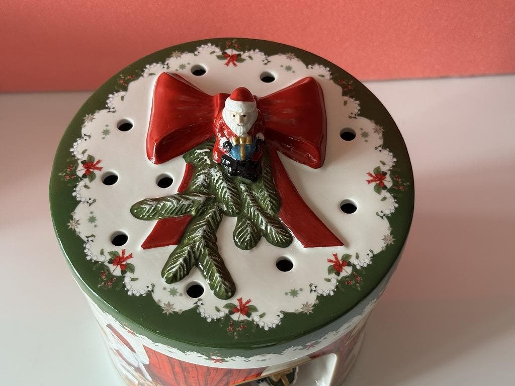 売約済み　ビレロイ＆ボッホ　クリスマス　オルゴール付　キャンドルボックス　サンタ