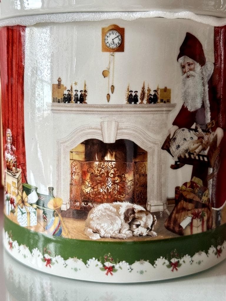 売約済み　ビレロイ＆ボッホ　クリスマス　オルゴール付　キャンドルボックス　サンタ