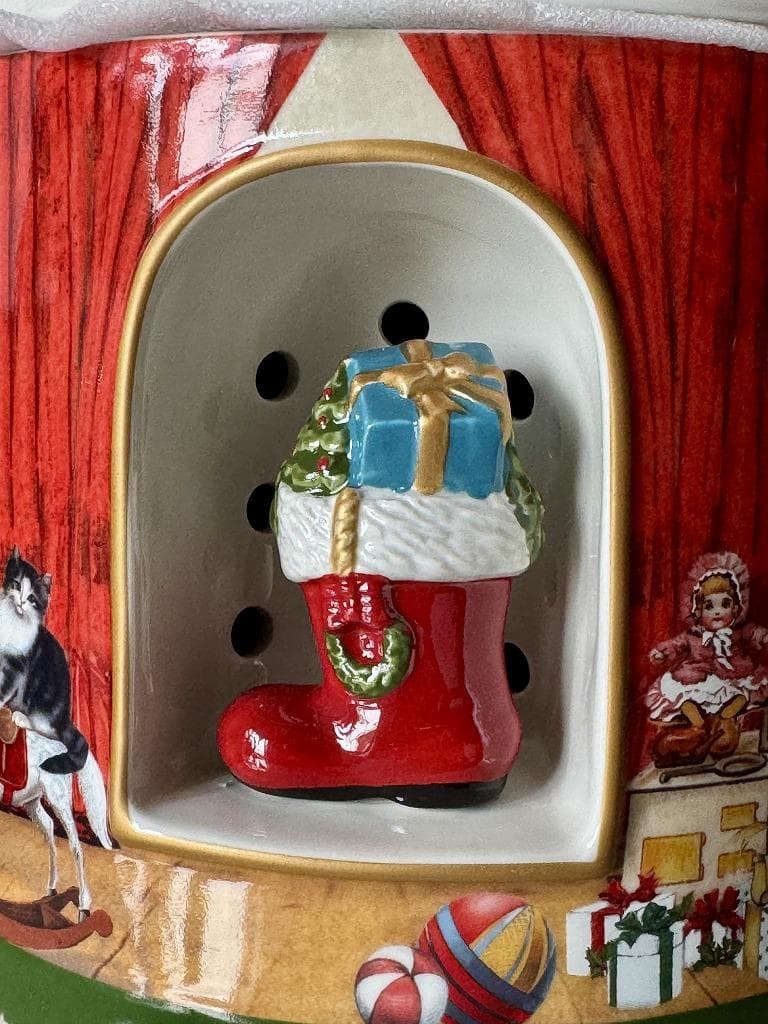売約済み　ビレロイ＆ボッホ　クリスマス　オルゴール付　キャンドルボックス　サンタ