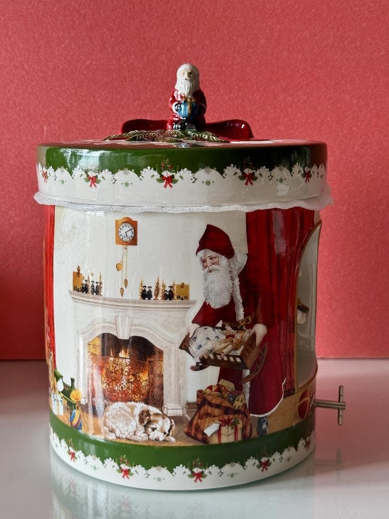 売約済み　ビレロイ＆ボッホ　クリスマス　オルゴール付　キャンドルボックス　サンタ
