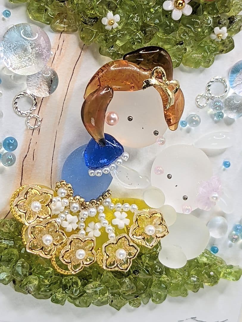 『Apple Blossom & Princess.*』シーグラスアート