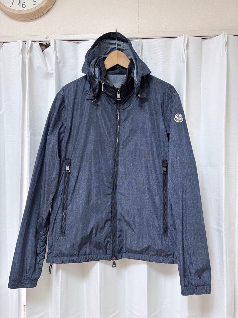 美品　モンクレールCAPBRETON ナイロンジャケット デニム調　ブルゾン
