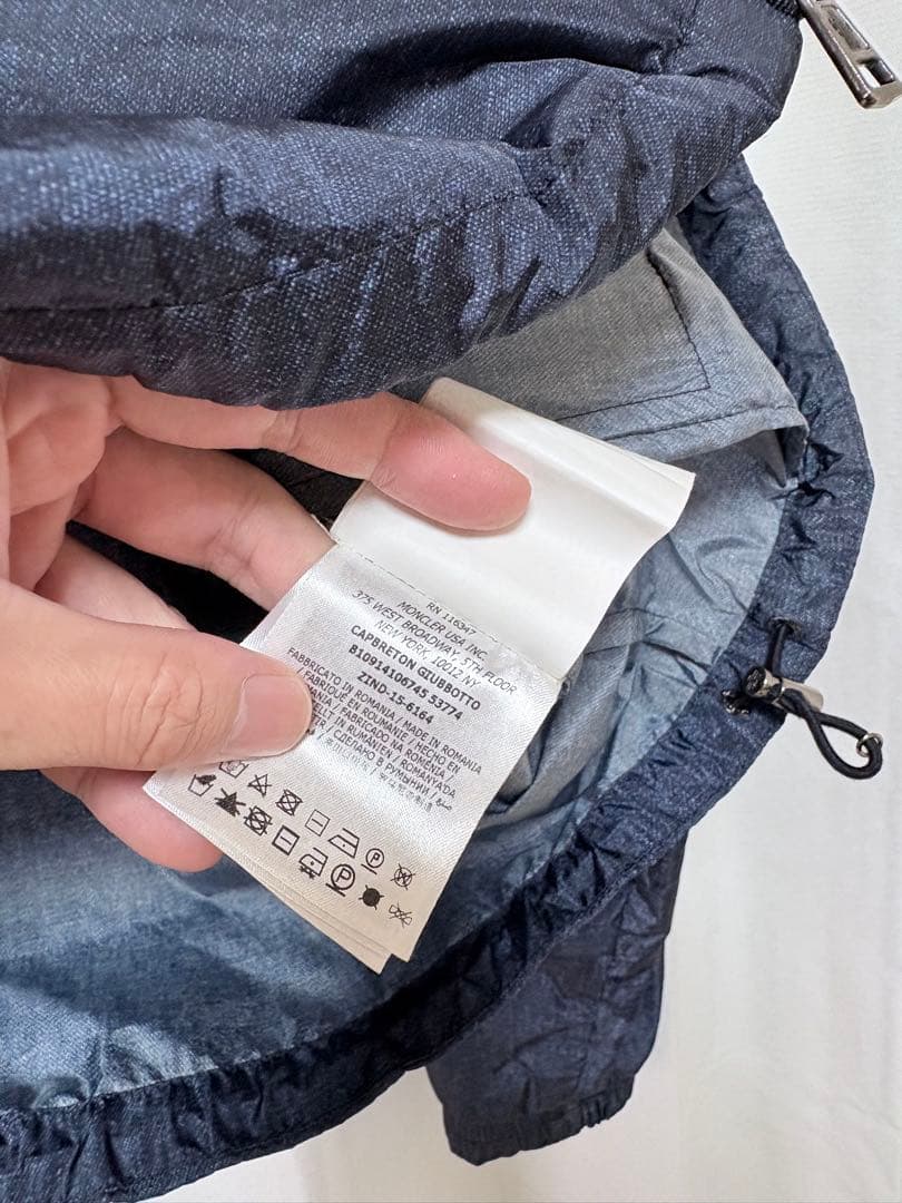 美品　モンクレールCAPBRETON ナイロンジャケット デニム調　ブルゾン