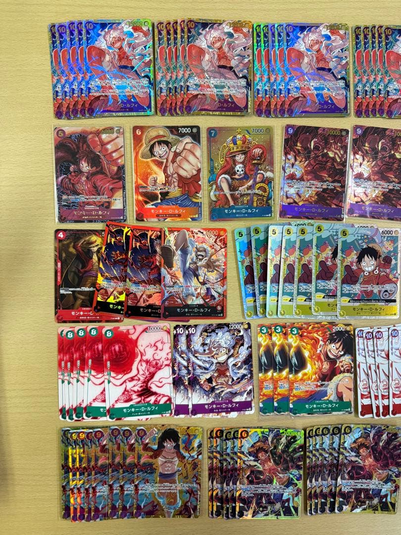 ワンピースカード ルフィまとめ売り プロモ エラー品 SECパラレル SR