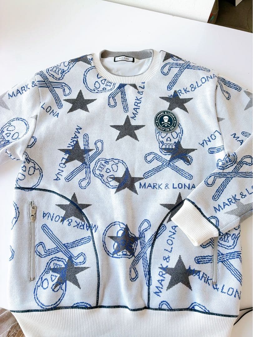 マーク＆ロナ ゴルフ スタースリンガーウィンドストッパー ニット ウェア L