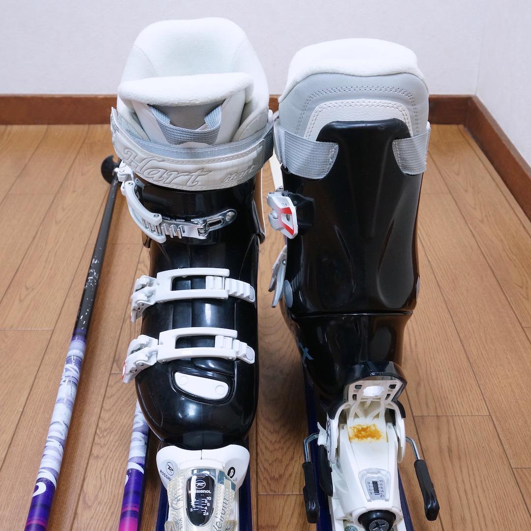 メンテ済 144cm 靴25.5cm ROSSIGNOL レディーススキーセット