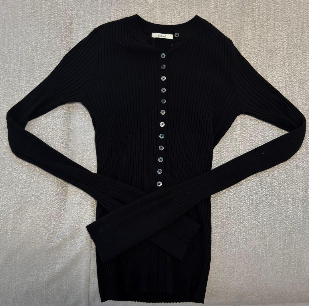 Imperf インパーフ Long Sleeve Rib Cardigan