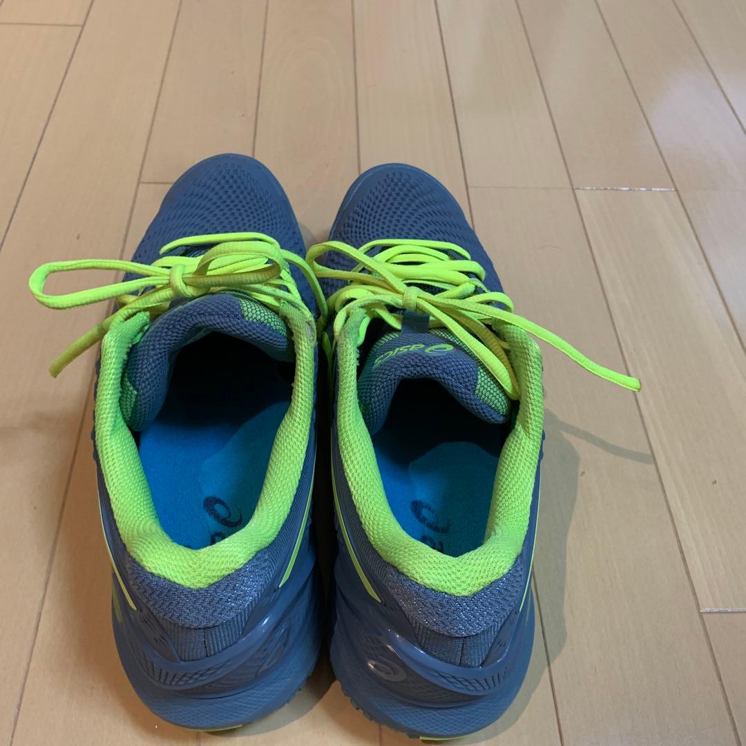 asics テニスシューズ 28.0cm グレー/ライムグリーン