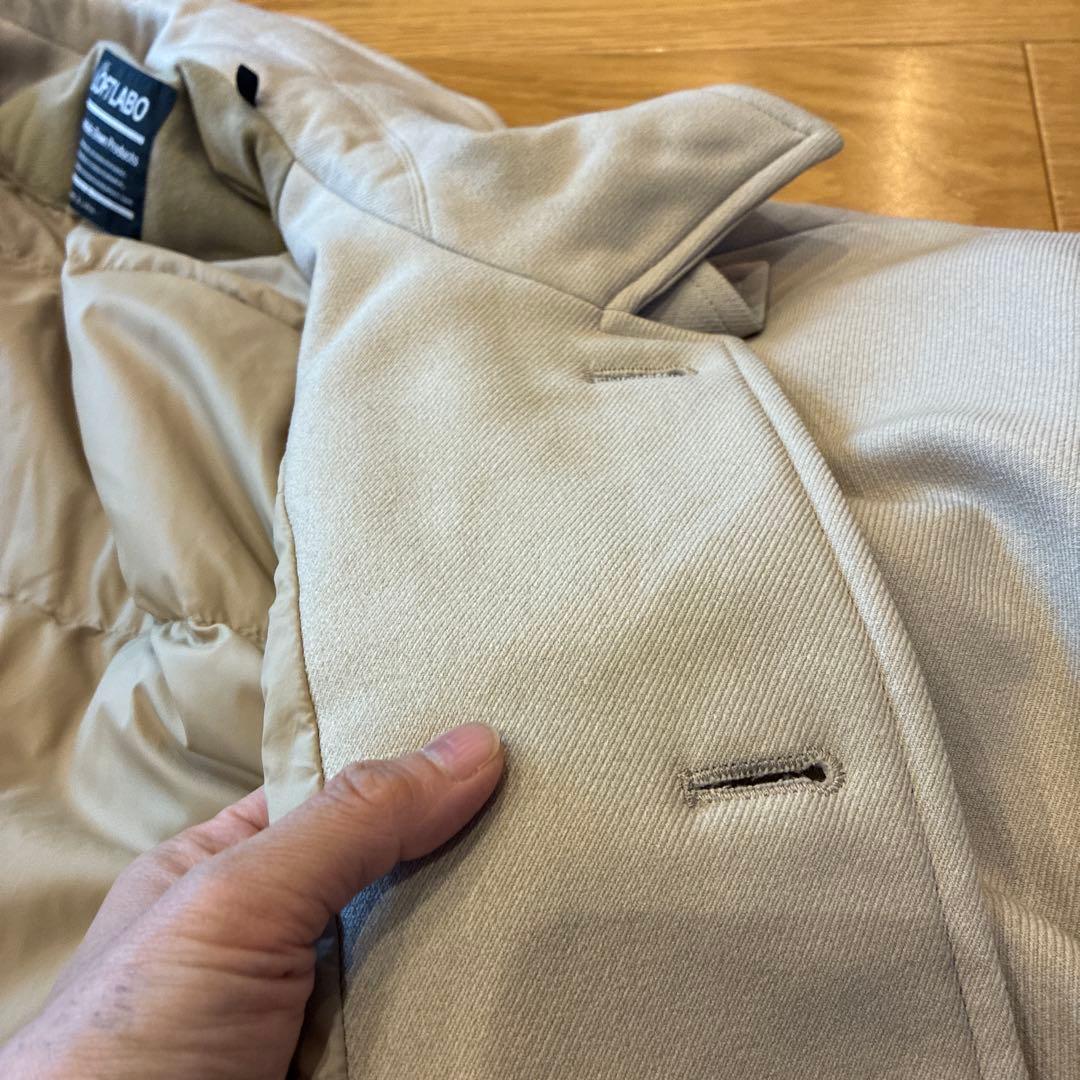 ロフトラボ シングルボタンオーバー　リム　ダウン コート　2 男女兼用　トレンチ