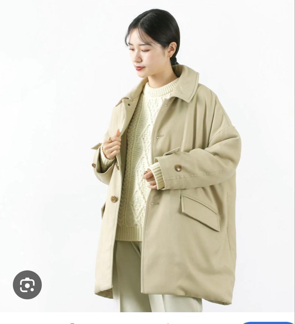 ロフトラボ シングルボタンオーバー　リム　ダウン コート　2 男女兼用　トレンチ