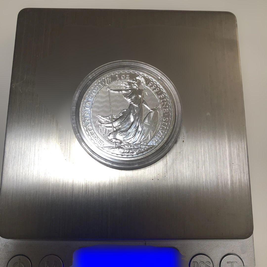 ブリタニア銀貨、1オンス、999純銀製 ブリタニア 2021