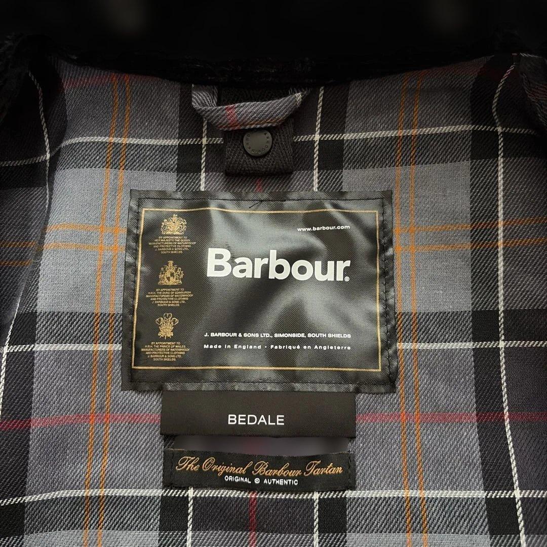 Barbour BEDALE ワックス コットン ブルゾン 42 ブラック