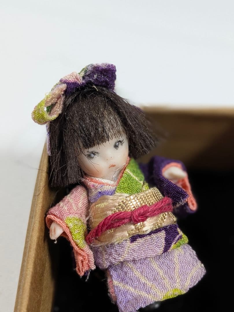 ちびくま工房　パティちゃん　古布を着る　4.5センチ