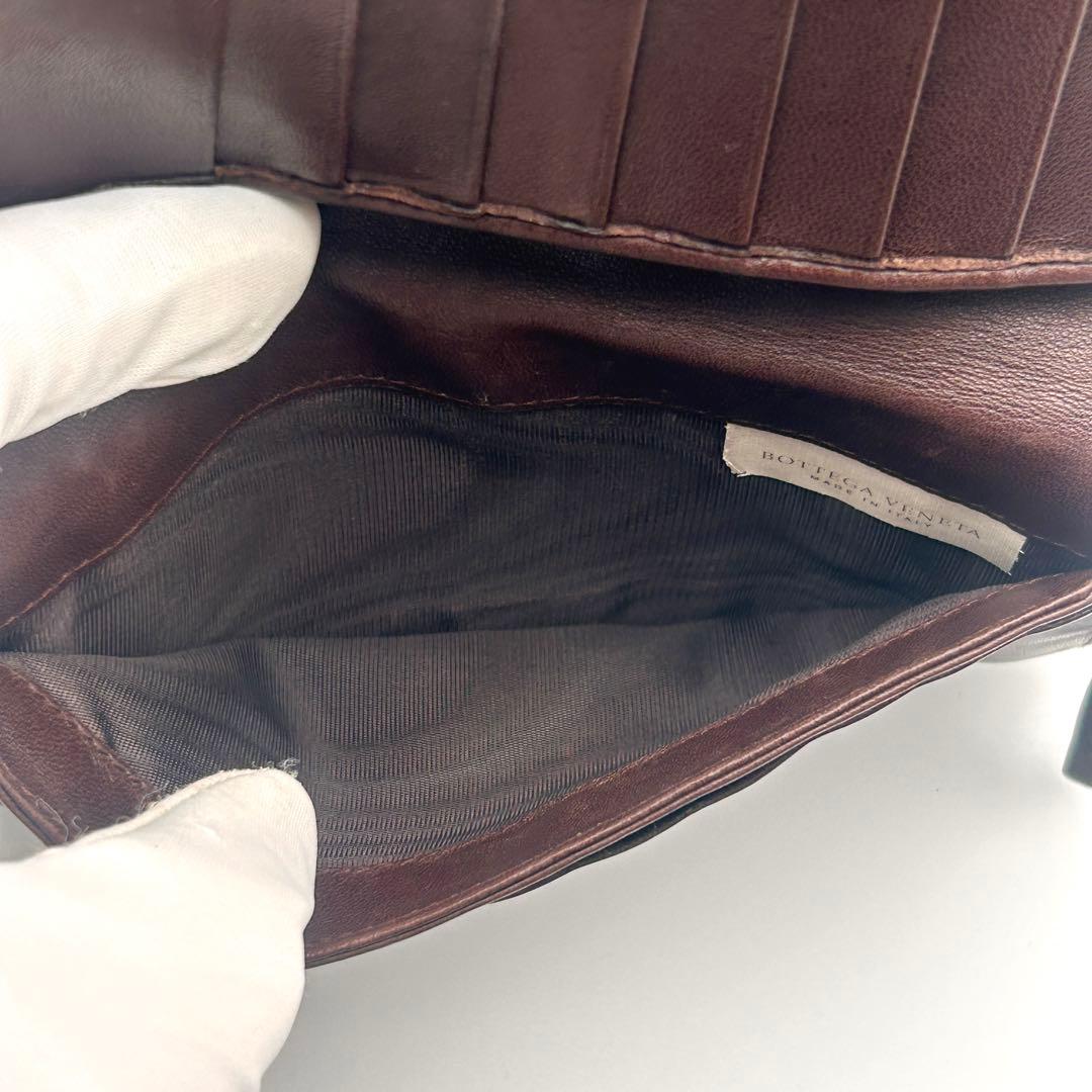 良品 Bottega Veneta 長財布 イントレチャート ラムスキン