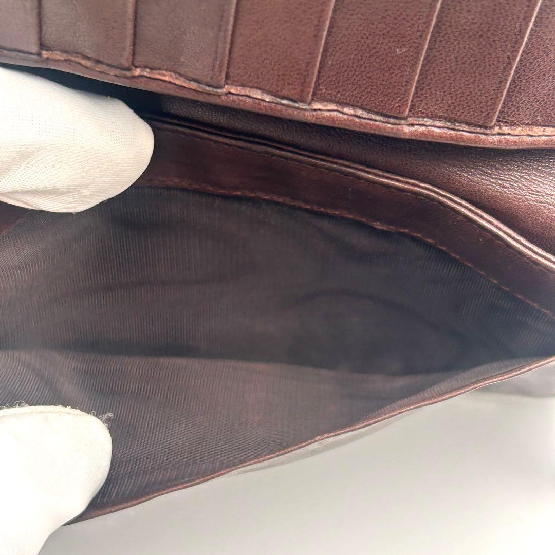 良品 Bottega Veneta 長財布 イントレチャート ラムスキン