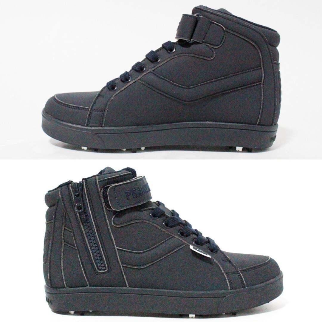 新品箱付 パーリーゲイツ ミドルカットソフトスパイクゴルフシューズ 23.5cm