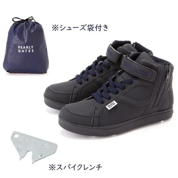 新品箱付 パーリーゲイツ ミドルカットソフトスパイクゴルフシューズ 23.5cm