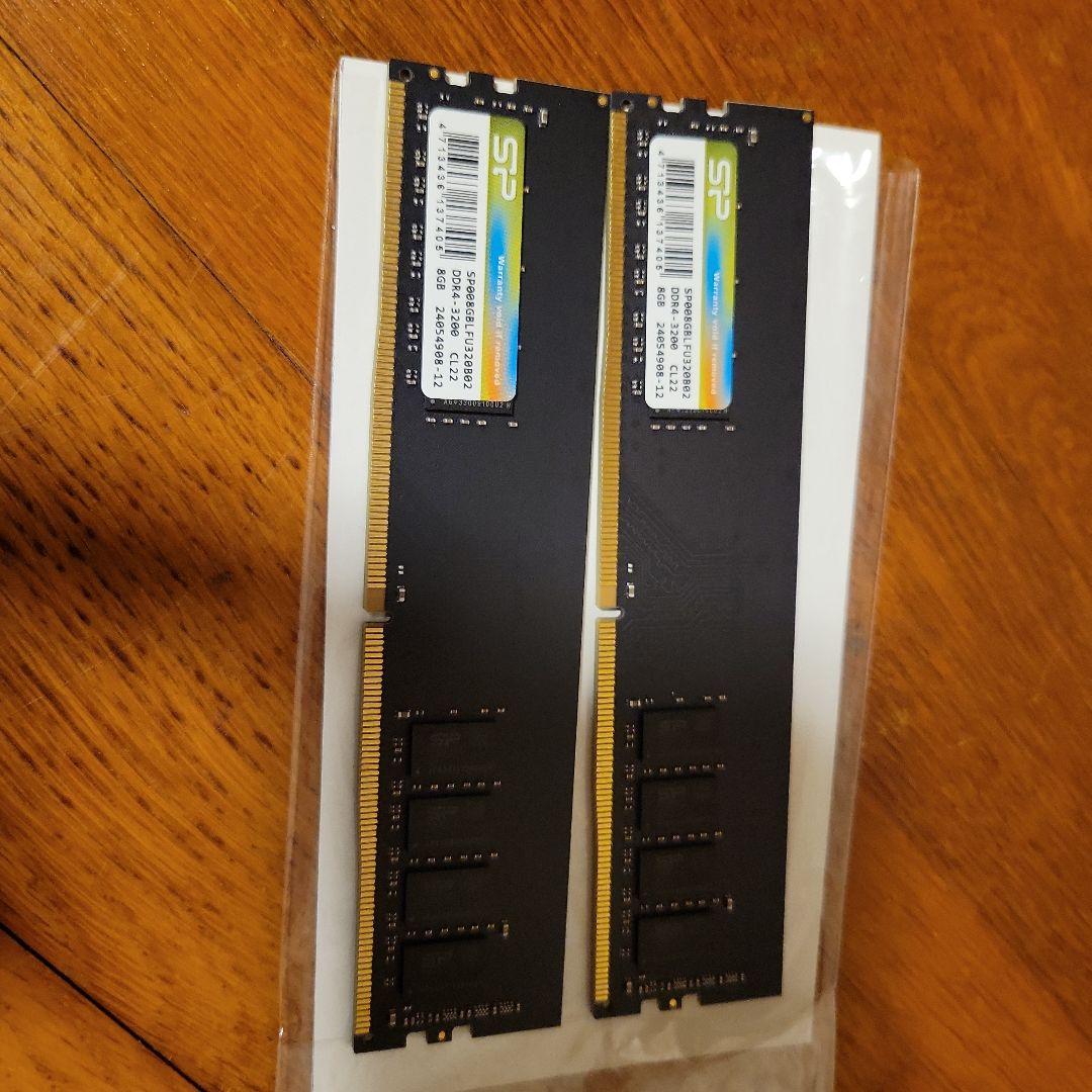 SPメモリ DDR4 3200 PC4-25600 8GB x 2枚(16GB)