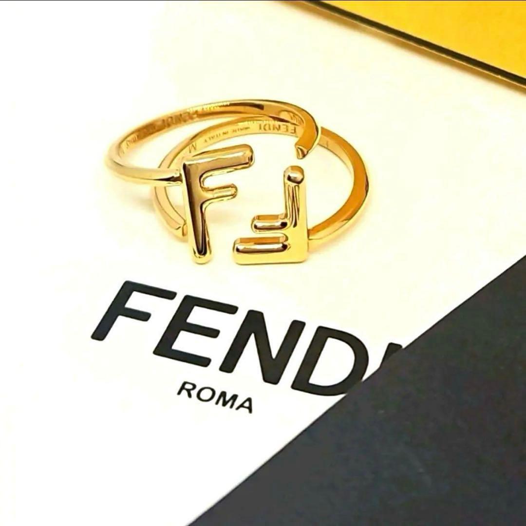 FENDI Fモチーフ ゴールドトーン リング