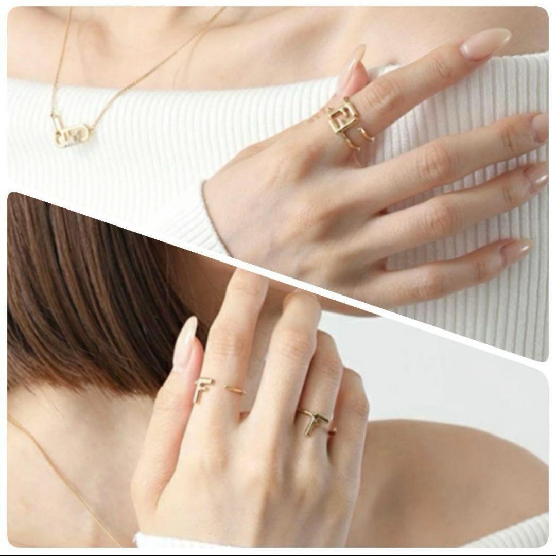 FENDI Fモチーフ ゴールドトーン リング