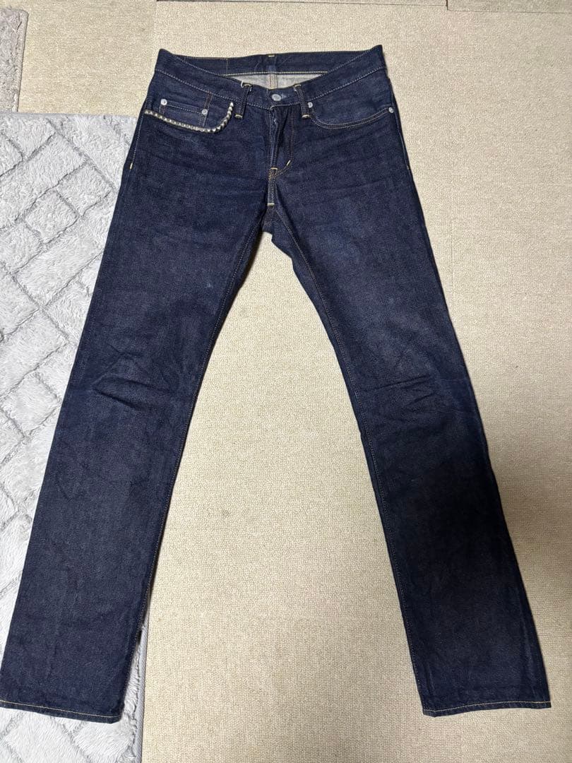 ヒステリックグラマー スタッズストレートデニム インディゴ hysteric