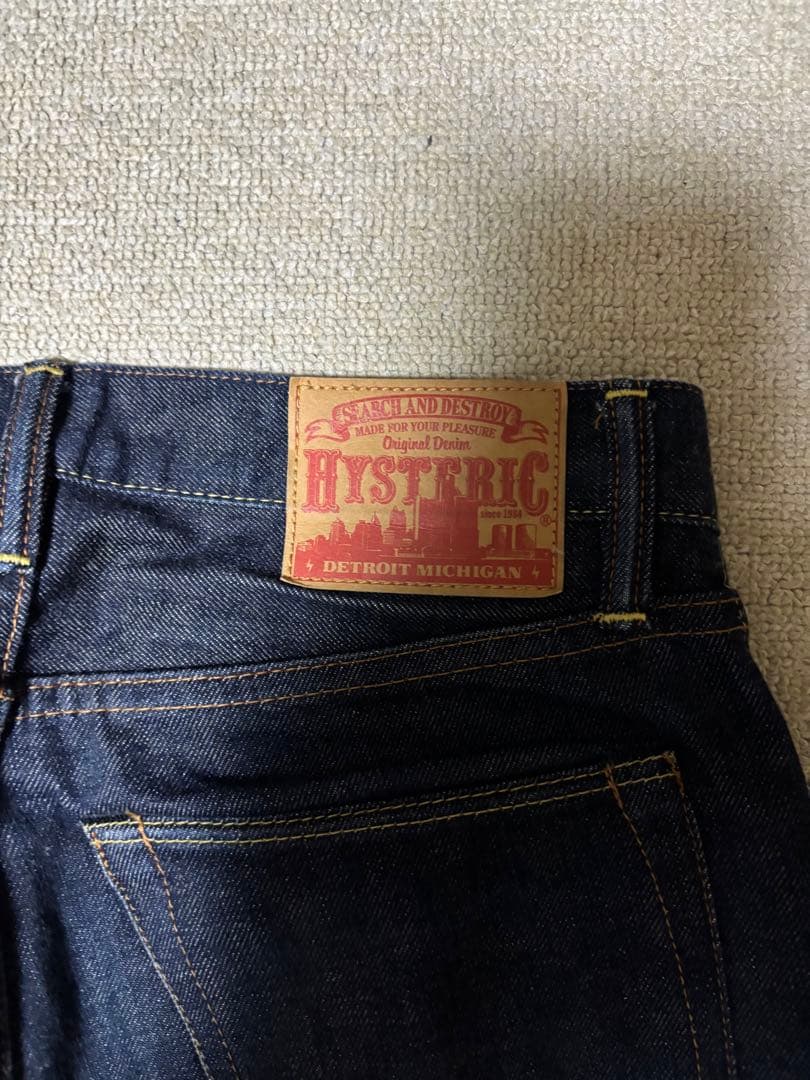 ヒステリックグラマー スタッズストレートデニム インディゴ hysteric
