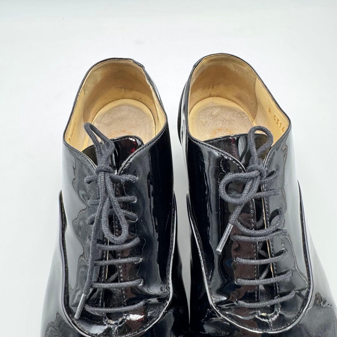 CHANEL シャネル　ココマーク　カメリア　ブラック　エナメル　サイズ37