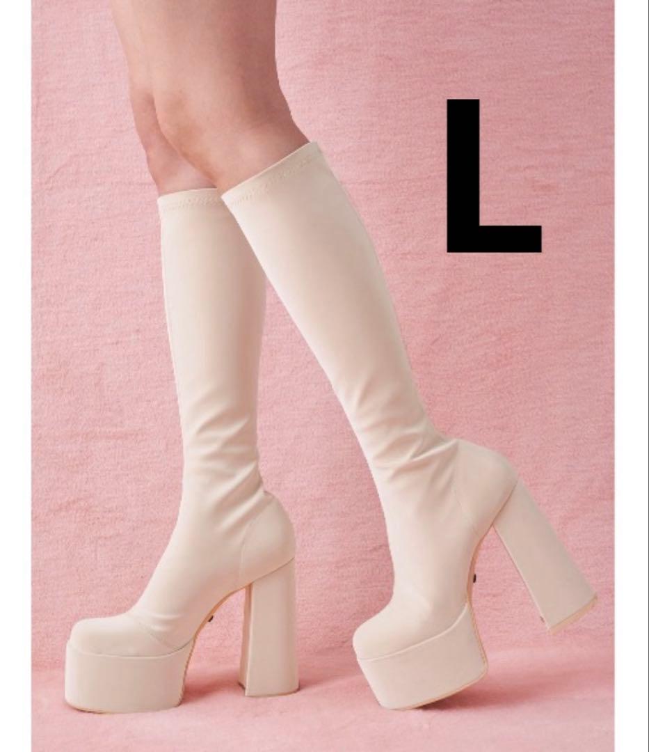 【新品未使用】 Darich ウルトラストレッチレザーロングブーツ L