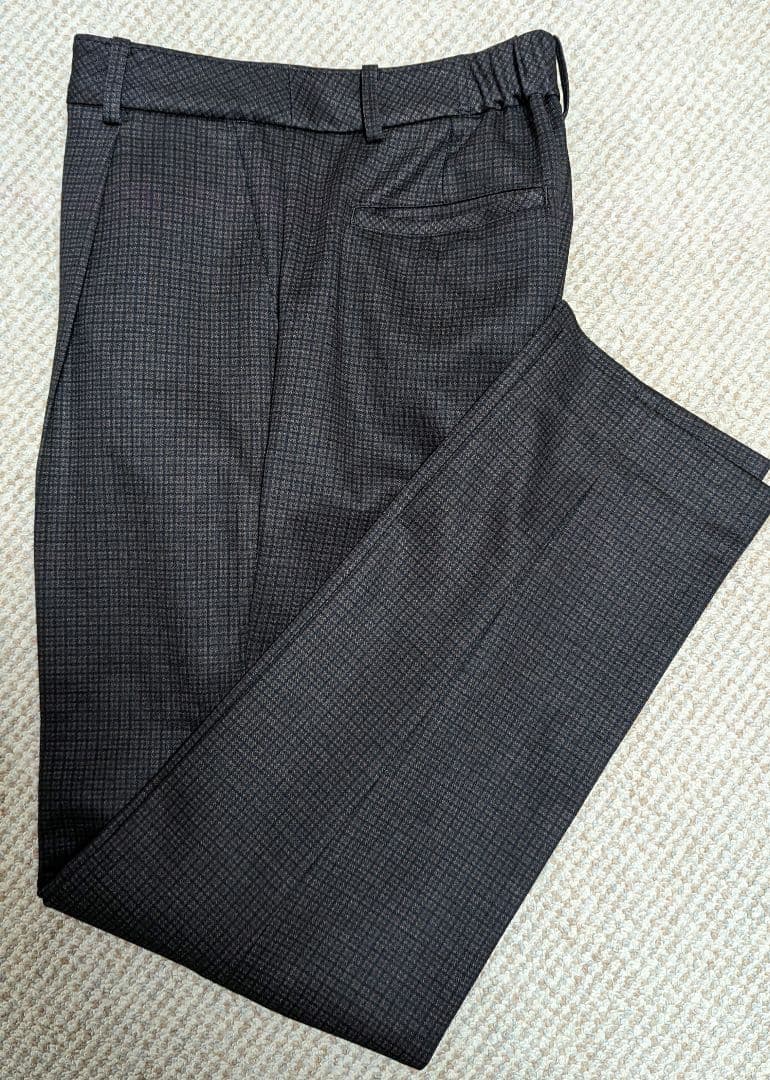 はるやま　スーツ上下　ノーカラー　ウォッシャブル　ブラウン　パンツスーツ　秋冬