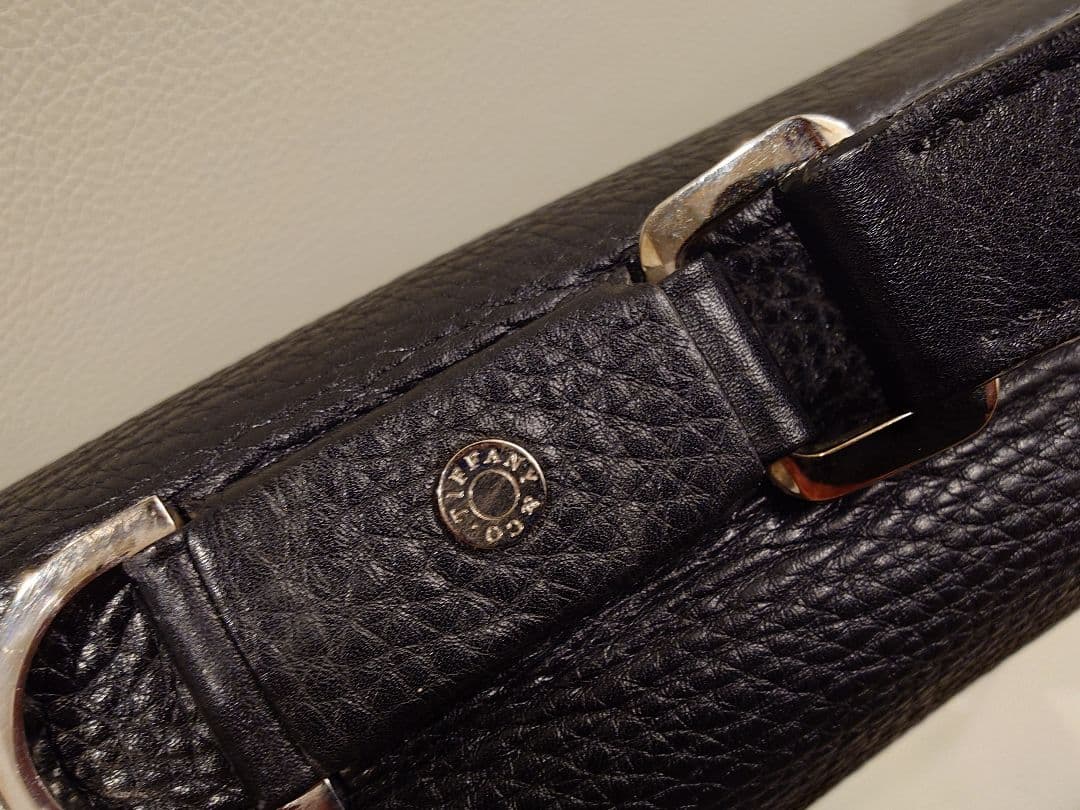 紫音様 Tiffany & Co. 黒 レザービジネスバッグ