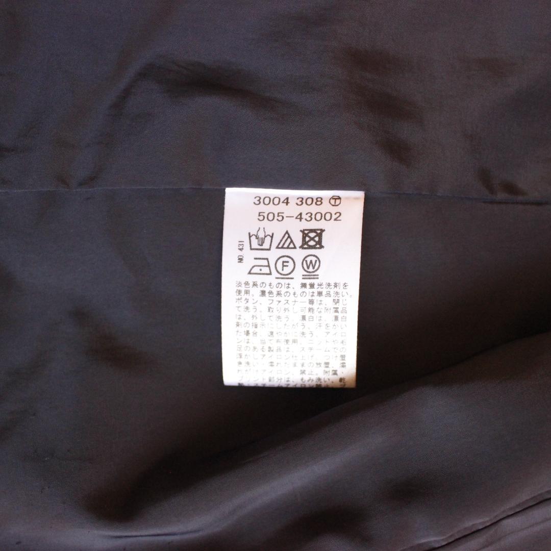 INDIVI ノーカラー セットアップスーツ Lサイズ ネイビー パンツ