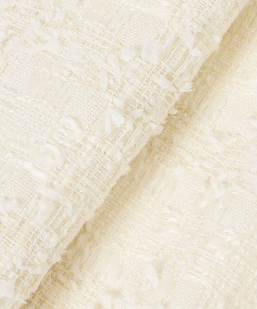 【新品未使用タグ付】ANAYIミックスヤーンツイードミニ スカート 38白