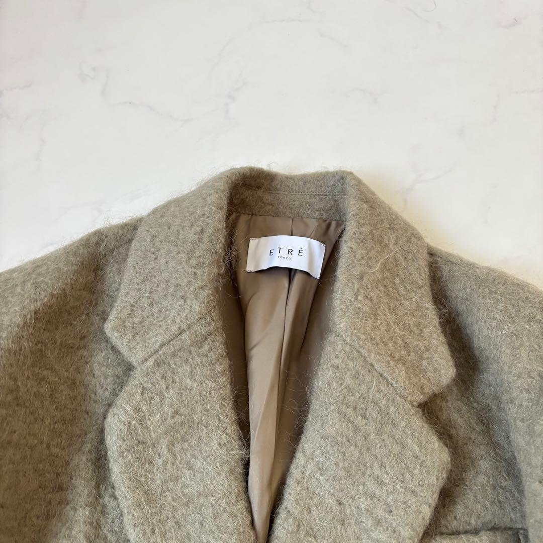 【極美品 近年】エトレトウキョウ ウールシャギーチェスターコート 定価5.1万