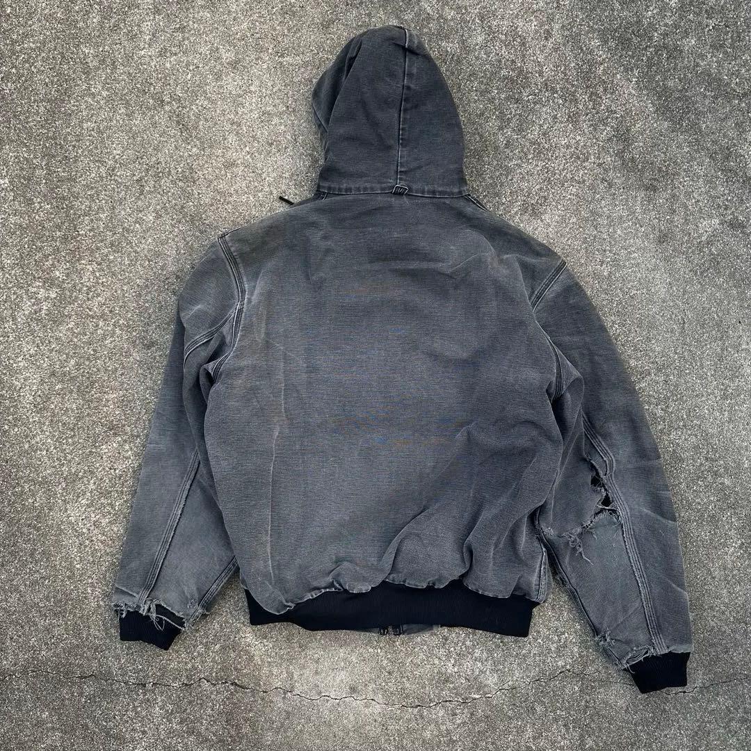 美フェード 90s USA製 カーハート フェードブラック アクティブジャケット