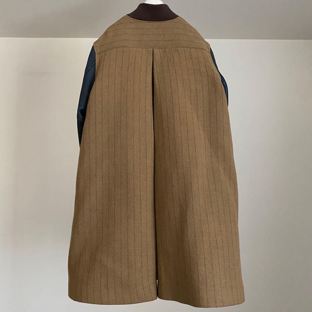 サカイラック sacai luck スタジャン 袖レザー Aライン ロング