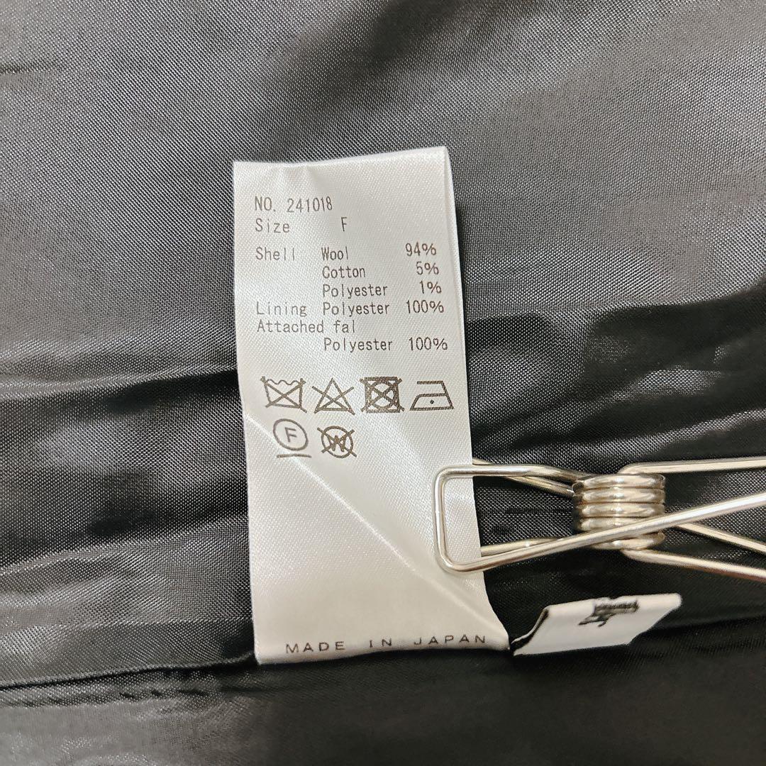 【極美品】シェリエ　Sheller フロントZIPツイードドレス　黒　白