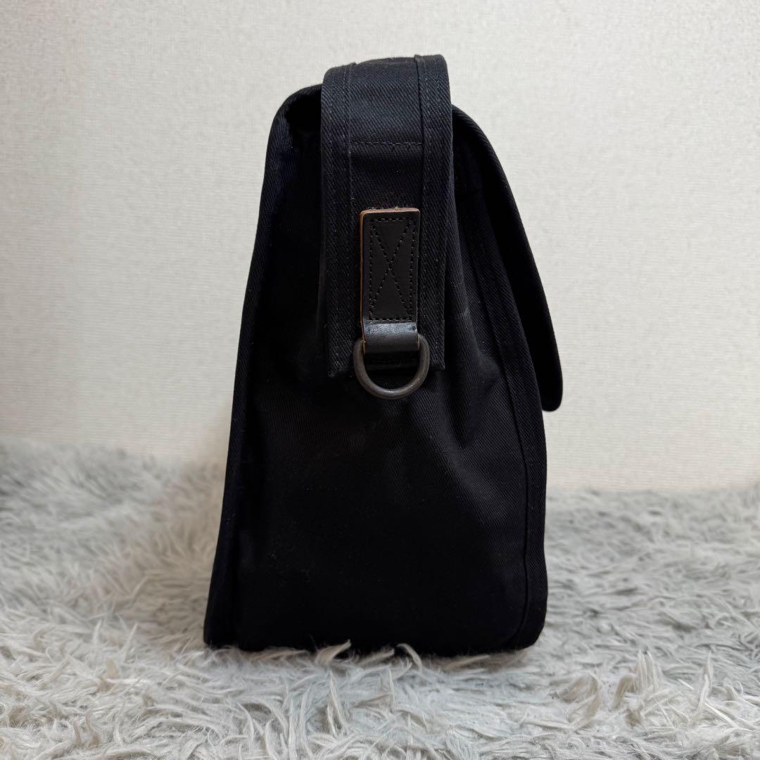 美品 ポーター ステイン メッセンジャーバッグ ショルダーバッグ A4 黒