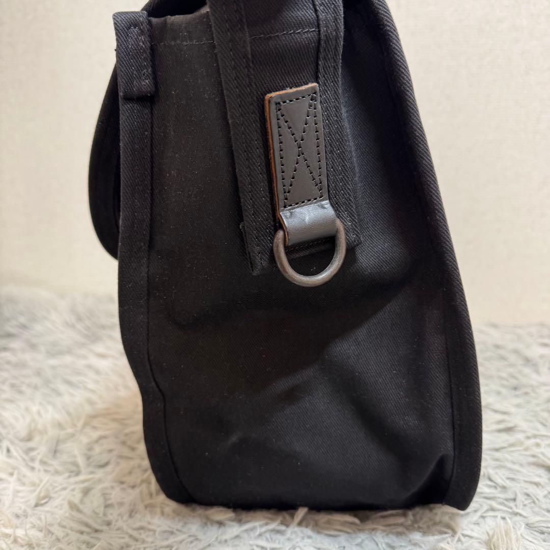 美品 ポーター ステイン メッセンジャーバッグ ショルダーバッグ A4 黒