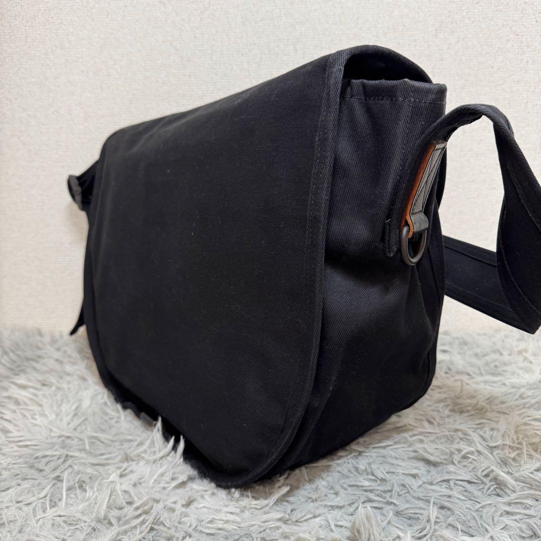 美品 ポーター ステイン メッセンジャーバッグ ショルダーバッグ A4 黒