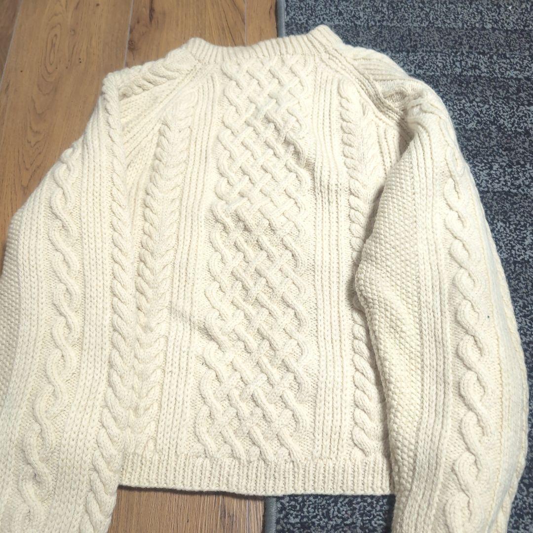 大幅値下げ！インバーアラン　アランニット　アイボリー　フィッシャーマン